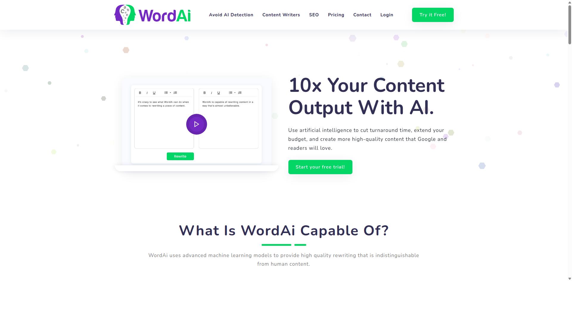 WordAI website